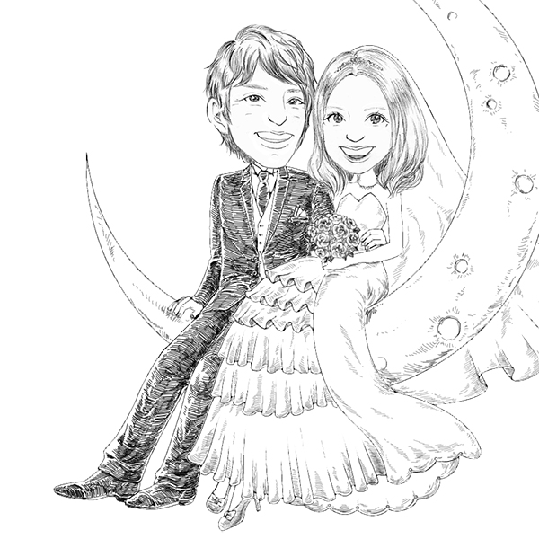 新郎の衣装:タキシード(黒)