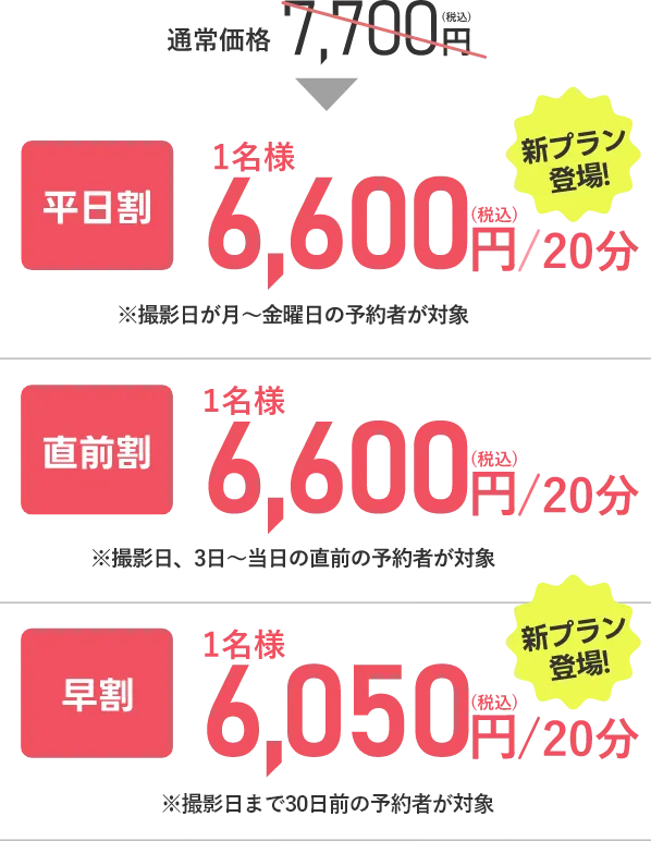 フレンドプラン料金表