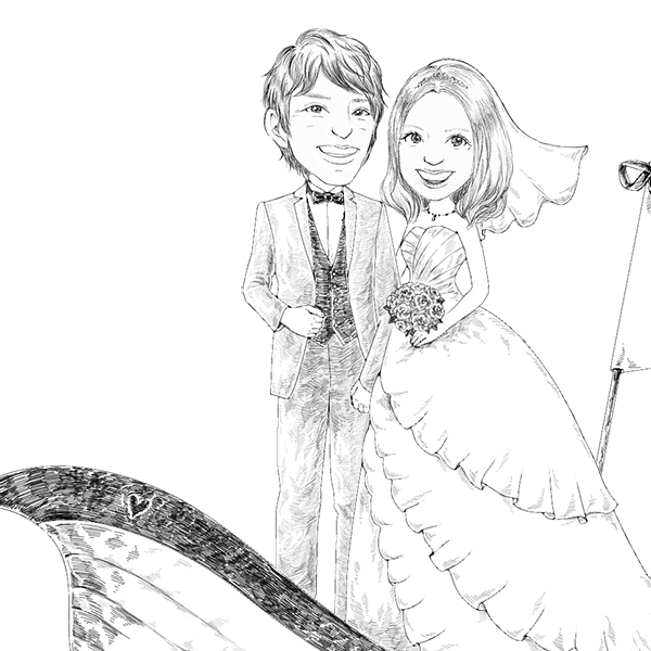 新郎の衣装:タキシード(白)