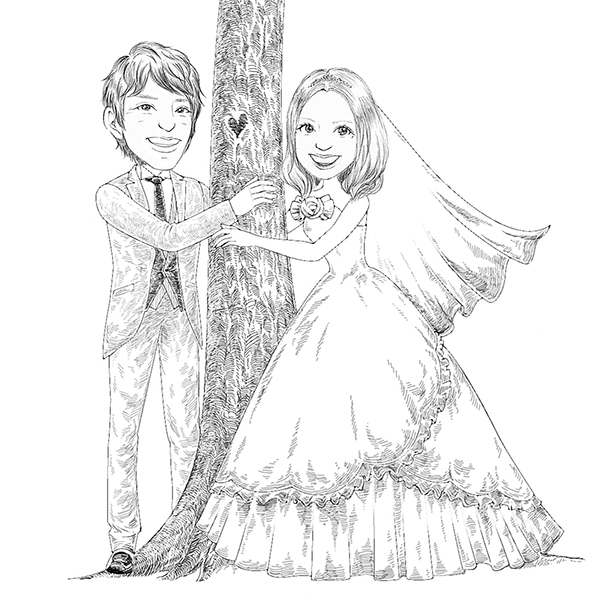 新婦の衣装:ドレス(白)