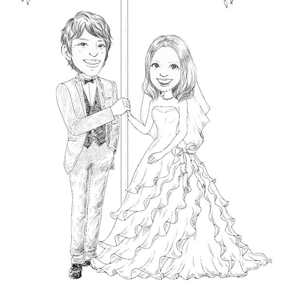 新婦の衣装:ドレス(白)