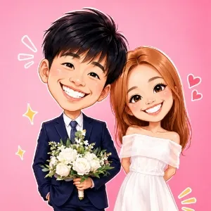 AI使用例 かわいい系似顔絵