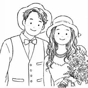 AI使用例 線画ナチュラル系イラスト