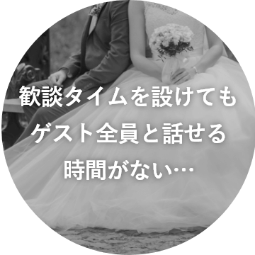 歓談タイムを設けてもゲスト全員と話せる時間がない…