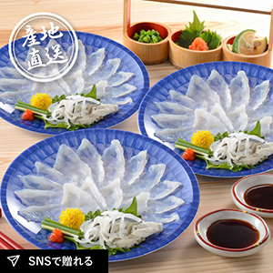 産地直送グルメ│日高本店 とらふぐ刺身小皿セット