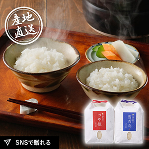 産地直送グルメ│鶴岡ファーマーズ 山形県産つや姫･雪若丸食べくらべセット