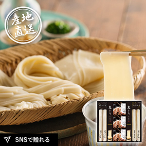 産地直送グルメ│花山うどん つゆ付き詰合せ