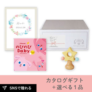 【送料無料】【出産祝いギフトセット】カタログギフト のびのびBaby だっこ！＋選べる1品