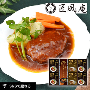 匠風庵 松阪牛・近江牛仕込みハンバーグ＆焼きハンバーグB