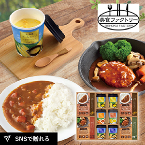 美食ファクトリー ごちそうお手軽バラエティ　北海道スープ＆ハンバーグD