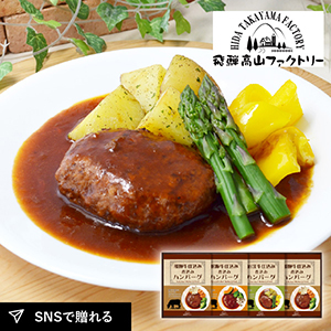 飛騨高山ファクトリー　松阪牛・近江牛・飛騨牛仕込み　食べくらべハンバーグ詰合せB