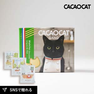 【PIARY限定】CACAOCAT SAND 抹茶 2個入り+猫と珈琲と私 3P BOX