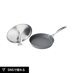 【送料無料】涅 IH対応窒化鉄フライパン24cm（蓋付）