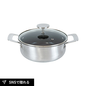 グレイス IH対応セラミック加工両手鍋20cm