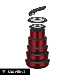 【送料無料】サーモス 取っ手のとれるフライパン8点セットDA