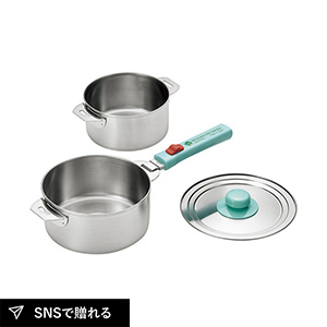 燕熟の技 ハンドル着脱式鍋14cm&16cmセット
