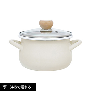 ストクック IH対応ホーロークッキングポット18cm（グレー）