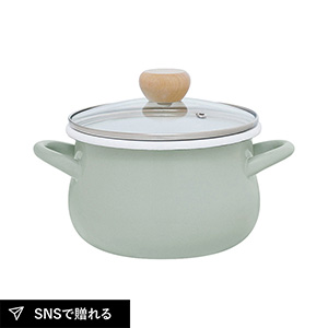 ストクック IH対応ホーロークッキングポット18cm（グリーン）