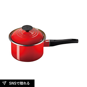 【送料無料】ル・クルーゼ EOS ソースパン16cm（チェリーレッド）