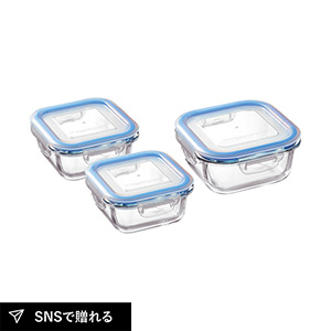 レッシュ 耐熱ガラス容器3点セット