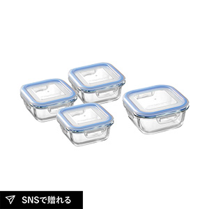 レッシュ 耐熱ガラス容器4点セット