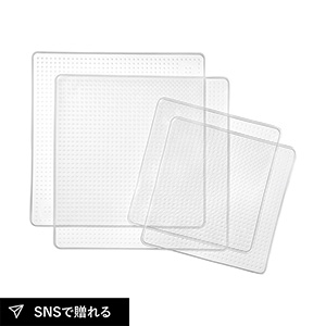 ラクーニ 角型シリコーンラップ（4枚入）