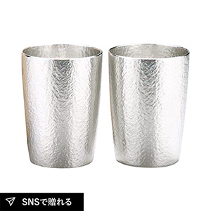 【送料無料】本錫 タンブラー ベルクペア