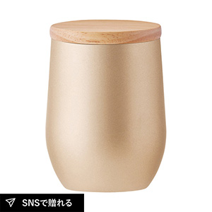 DECO+ ウッドキャップ･ラウンドタンブラー（シャンパンゴールド）