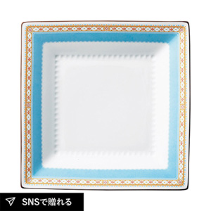 ノリタケ ハミングブルー 23cmスクエアプレート