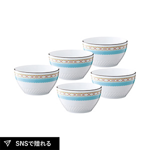 ノリタケ ハミングブルー 11cmボウルセット（5個）
