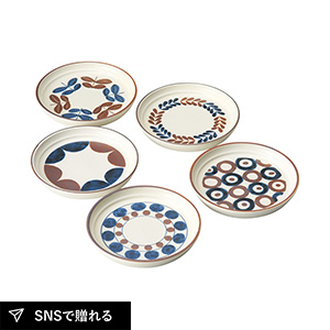 レトロモダン プレート5枚組