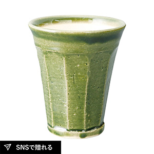 信楽焼 泡うまカップ（グリーン）