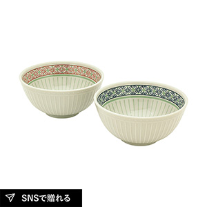 とくさ七宝文 ペアヌードルセット