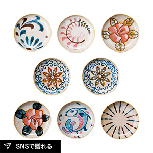 かりゆし 絵変り小皿揃