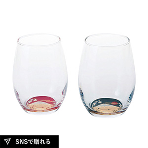 ぬりもんde Verre 蒔絵富士山 ダルマグラスペア