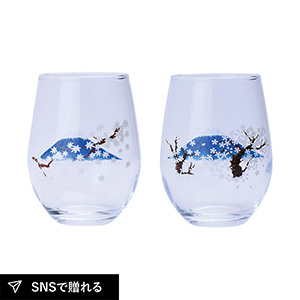 冷感グラス（小） ペア（富士桜・富士紅葉）