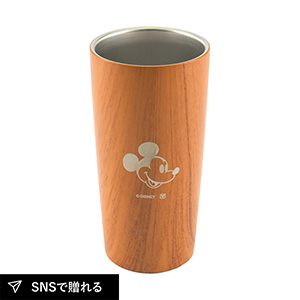 ディズニー WD 木目真空タンブラー MB（ミッキー） 440ml