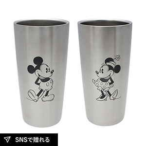ディズニー WD ステンレス真空タンブラーセットS2（ミッキー&ミニー） 440ml