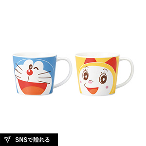 ドラえもん&ドラミ フェイスペアマグセット