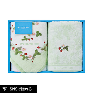 ウェッジウッド フェイスタオル2P（グリーン）