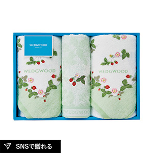 ウェッジウッド フェイス2P・ウォッシュタオル1P（グリーン）