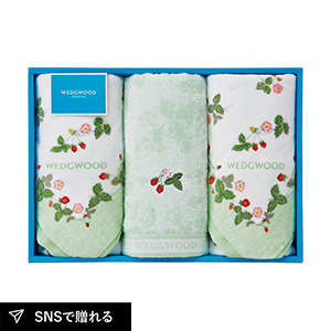 ウェッジウッド フェイスタオル3P（グリーン）