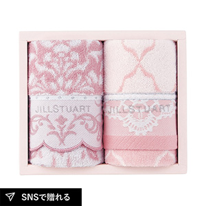 ジルスチュアート ブルームオーナメント フェイスタオル2P