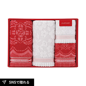 ジルスチュアート ボヌール フェイス2P・タオルハンカチ2P