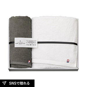 今治タオル ONE QUALITY バス1P・フェイスタオル1P