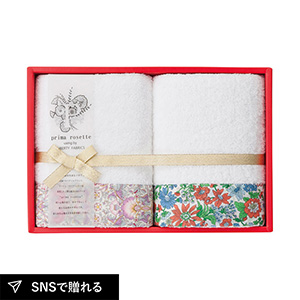 prima rosette using by LIBERTY FABRICS フェイスタオル2P（PG）