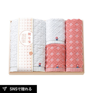 祝七宝 タオルセット（国産木箱入）B
