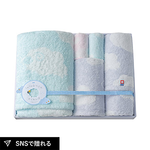 天使のふわもこ ふわふわひつじのかくれんぼ タオルセット C