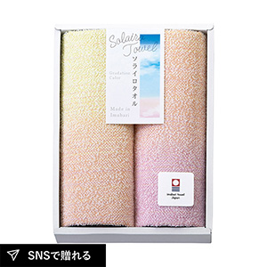 Solairo Towel（ソライロタオル） 今治産タオル フェイスタオル2P（ピンク）