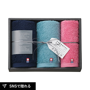 カラフルデイズ フェイス2P・ハンドタオル1P（ピンク）